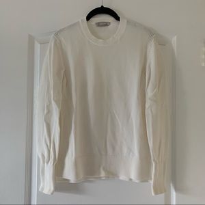 [Sold] Everlane White Crew Neck Sweater - Size S
